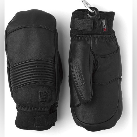 Hestra Other - Hestra Men's Freeride Black Leather CZone Mitt Ski Gloves Sz 8.